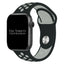 Silicone Sport Watch Strap For Apple Watch | BLACK / GREY