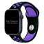 Silicone Sport Watch Strap For Apple Watch | BLACK / PURPLE