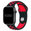 Silicone Sport Watch Strap For Apple Watch | BLACK / RED