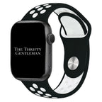 Silicone Sport Watch Strap For Apple Watch | BLACK / WHITE