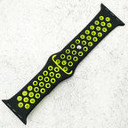 Silicone Sport Watch Strap For Apple Watch | BLACK / YELLOW