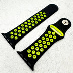 Silicone Sport Watch Strap For Apple Watch | BLACK / YELLOW