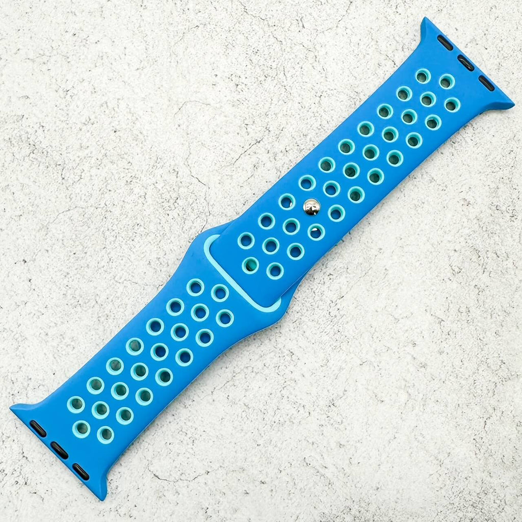 Silicone Sport Watch Strap For Apple Watch | BLUE / LIGHT BLUE