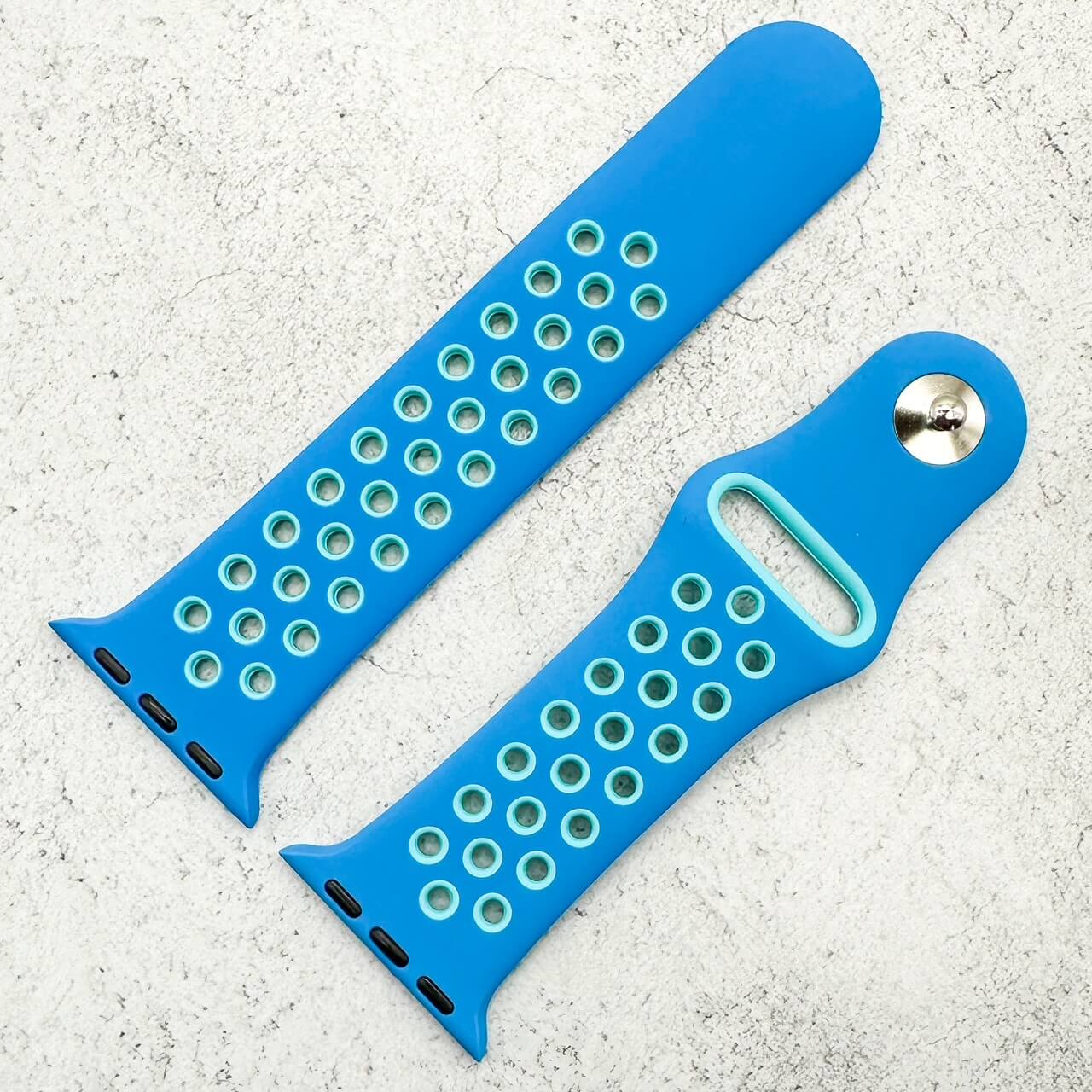 Silicone Sport Watch Strap For Apple Watch | BLUE / LIGHT BLUE