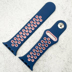 Silicone Sport Watch Strap For Apple Watch | BLUE / PINK
