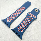Silicone Sport Watch Strap For Apple Watch | BLUE / PINK