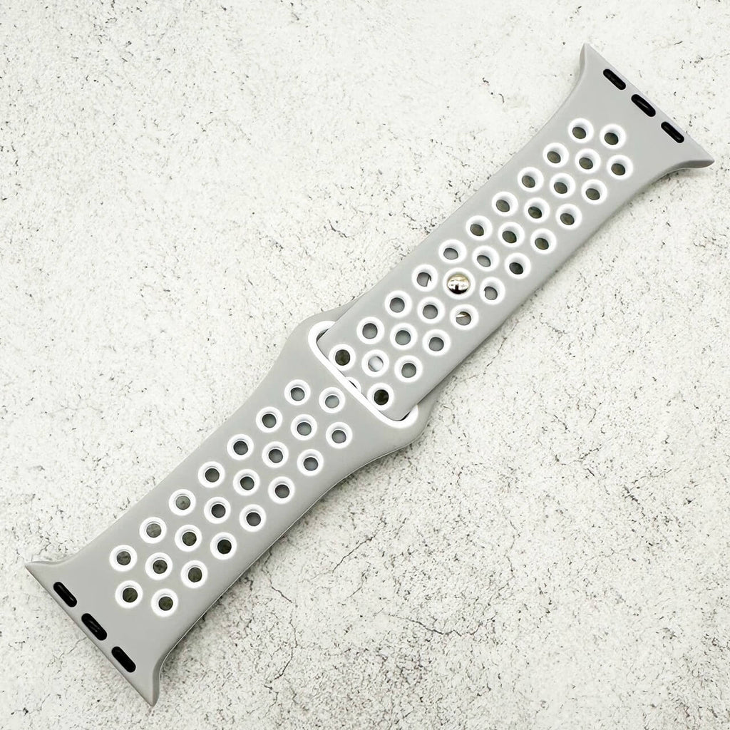 Silicone Sport Watch Strap For Apple Watch | GREY / WHITE