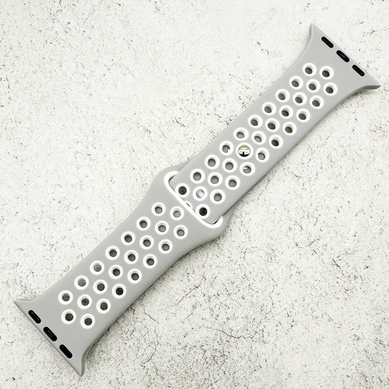 Silicone Sport Watch Strap For Apple Watch | GREY / WHITE