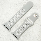 Silicone Sport Watch Strap For Apple Watch | GREY / WHITE