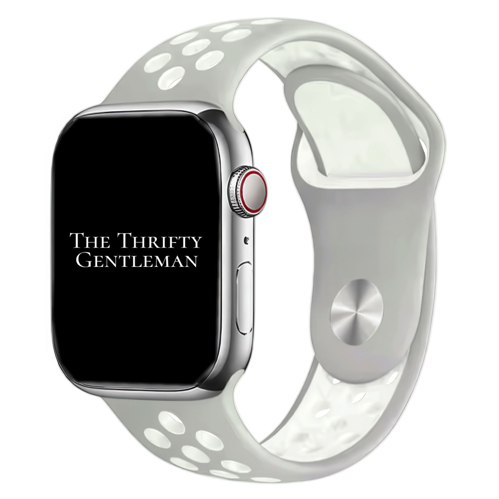 Silicone Sport Watch Strap For Apple Watch | GREY / WHITE Main image
