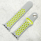 Silicone Sport Watch Strap For Apple Watch | GREY / YELLOW