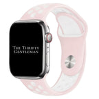 Silicone Sport Watch Strap For Apple Watch | PINK / WHITE