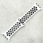 Silicone Sport Watch Strap For Apple Watch | WHITE / BLACK
