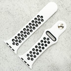 Silicone Sport Watch Strap For Apple Watch | WHITE / BLACK