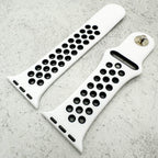 Silicone Sport Watch Strap For Apple Watch | WHITE / BLACK