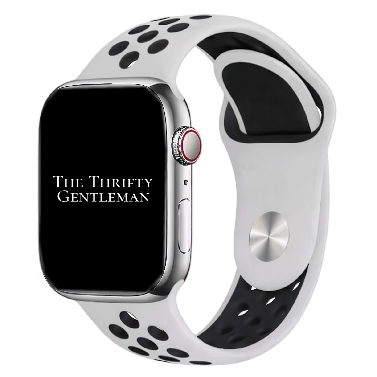 Silicone Sport Watch Strap For Apple Watch | WHITE / BLACK Main image