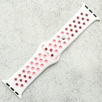 Silicone Sport Watch Strap For Apple Watch | WHITE / PINK