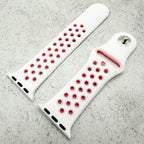 Silicone Sport Watch Strap For Apple Watch | WHITE / PINK