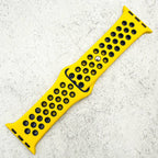 Silicone Sport Watch Strap For Apple Watch | YELLOW / NAVY BLUE