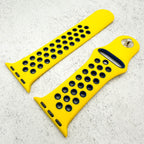Silicone Sport Watch Strap For Apple Watch | YELLOW / NAVY BLUE