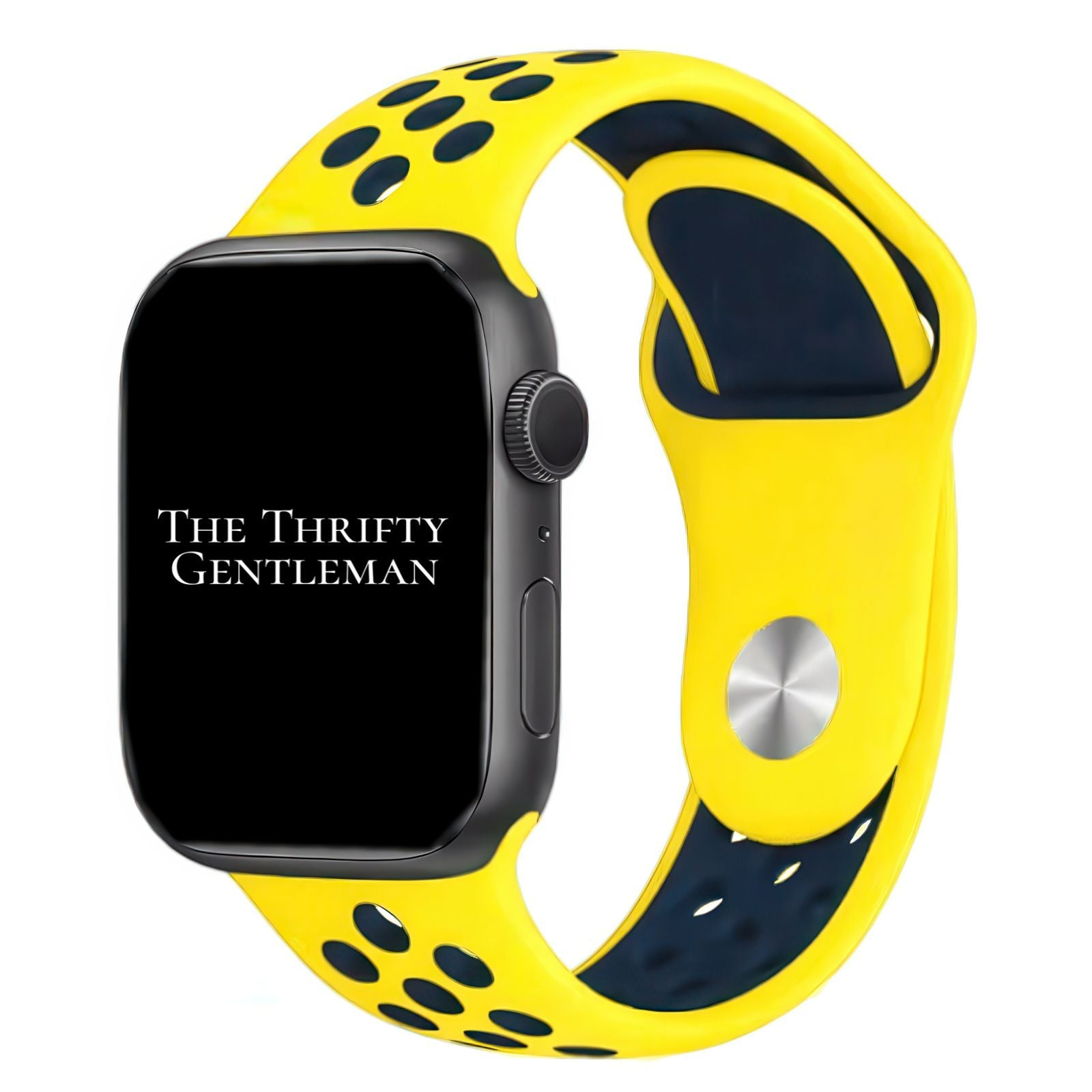 Silicone Sport Watch Strap For Apple Watch | YELLOW / NAVY BLUE Main image