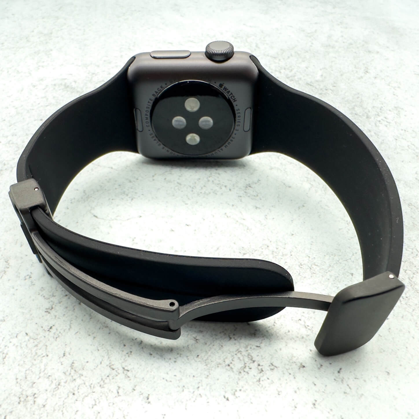Silicone Strap With Magnetic Clasp For Apple Watch | BLACK