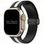 Silicone Strap With Magnetic Clasp For Apple Watch | BLACK / WHITE