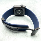 Silicone Strap With Magnetic Clasp For Apple Watch | BLUE / WHITE