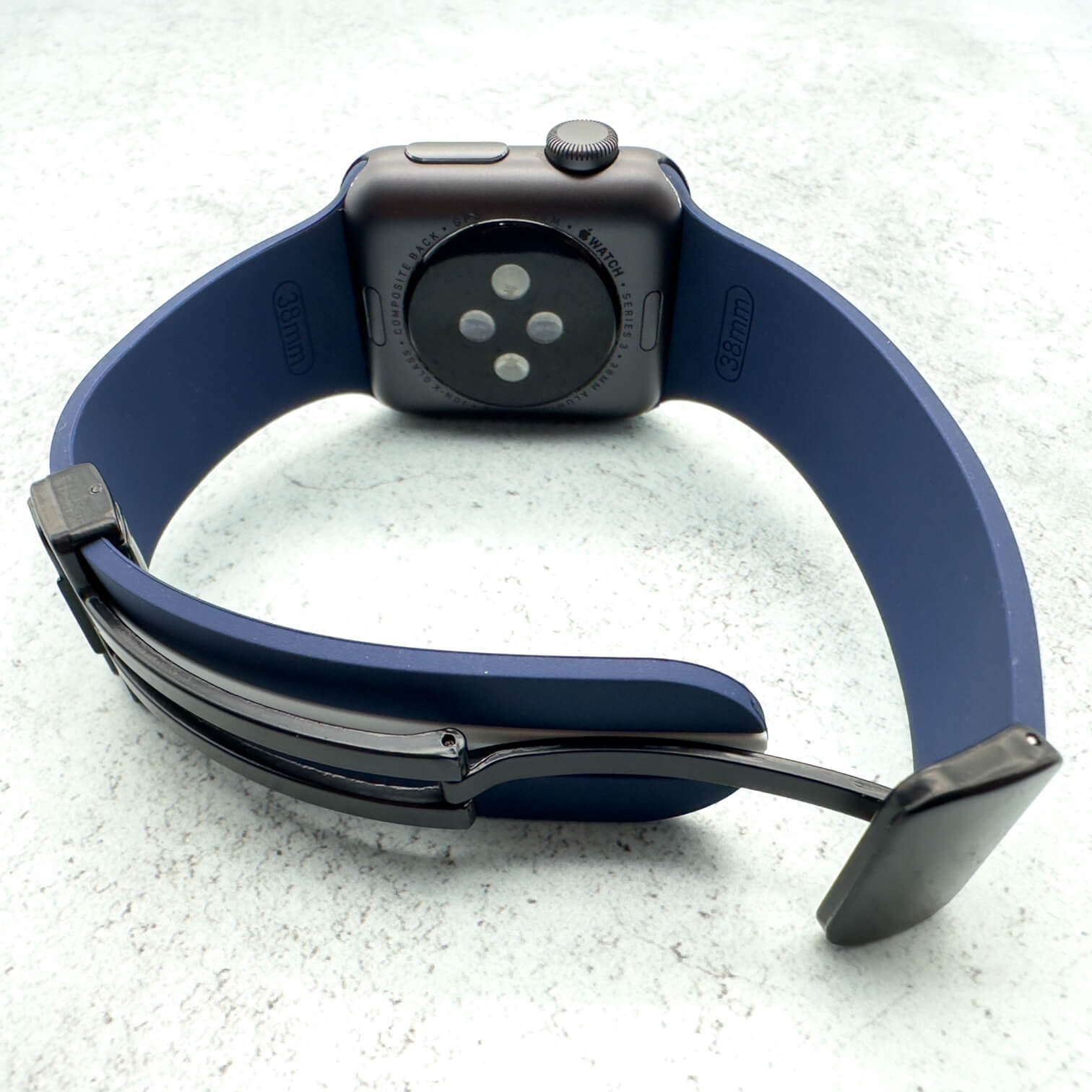 Silicone Strap With Magnetic Clasp For Apple Watch | BLUE / WHITE