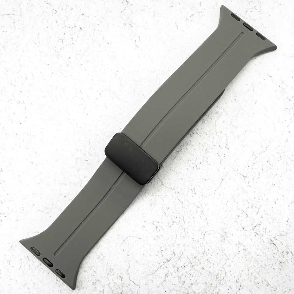 Silicone Strap With Magnetic Clasp For Apple Watch | GREY