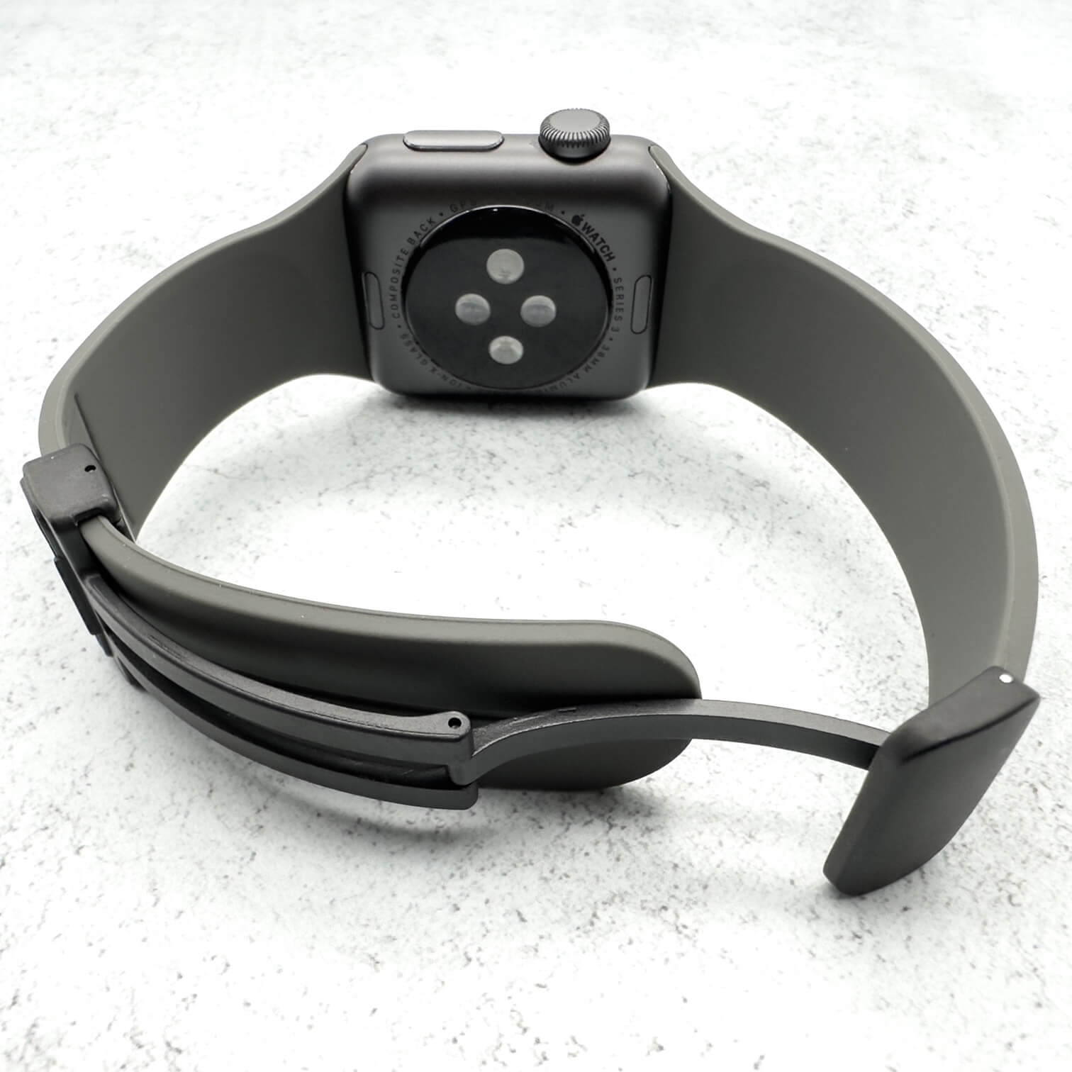 Silicone Strap With Magnetic Clasp For Apple Watch | GREY