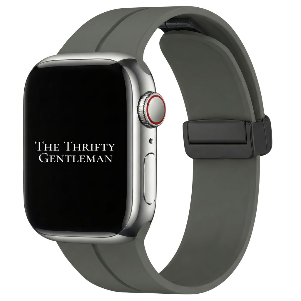 Silicone Strap With Magnetic Clasp For Apple Watch | GREY