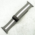 Silicone Strap With Magnetic Clasp For Apple Watch | GREY / WHITE