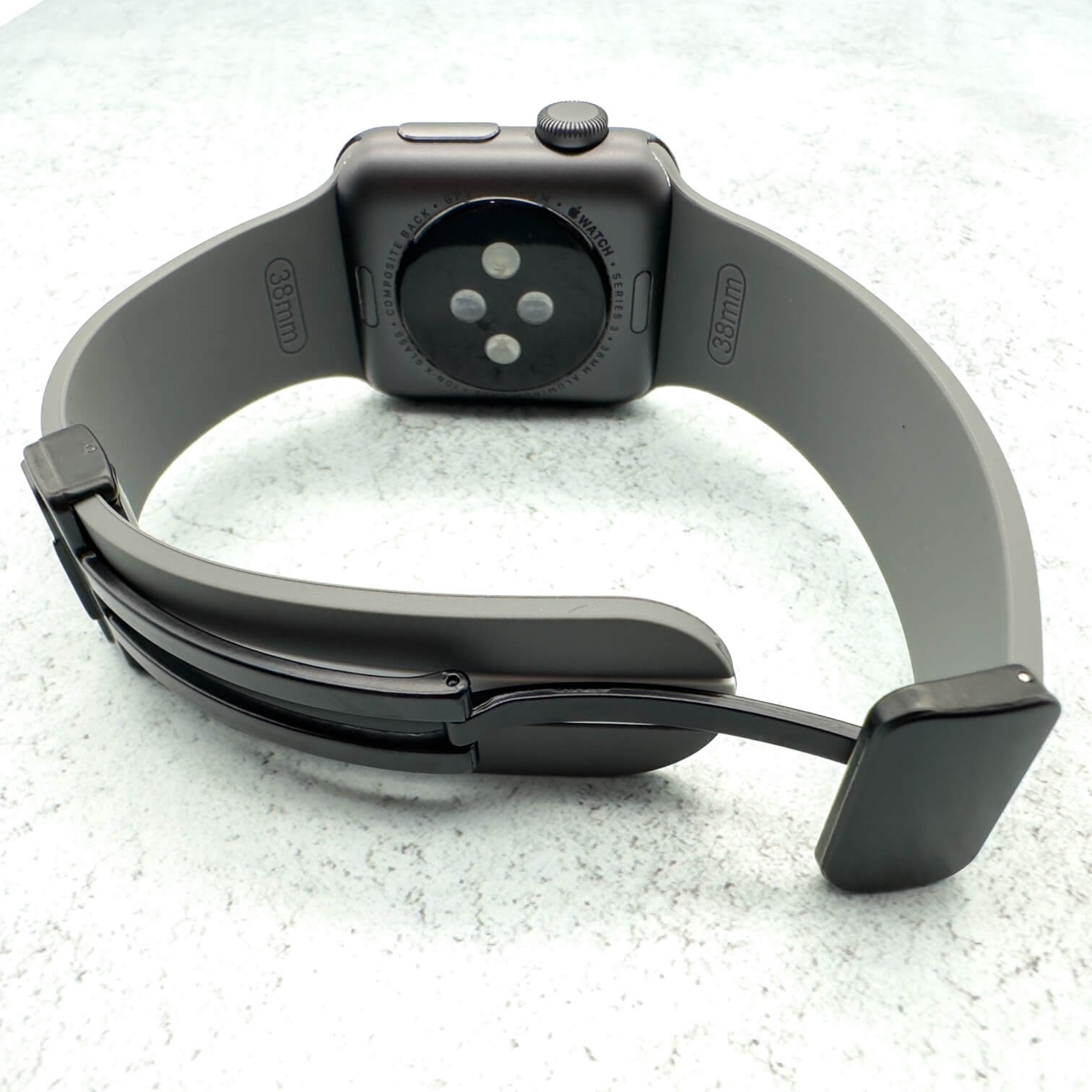 Silicone Strap With Magnetic Clasp For Apple Watch | GREY / WHITE