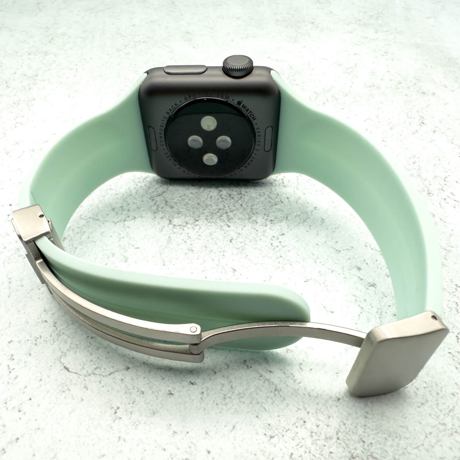 Silicone Strap With Magnetic Clasp For Apple Watch | LIGHT GREEN