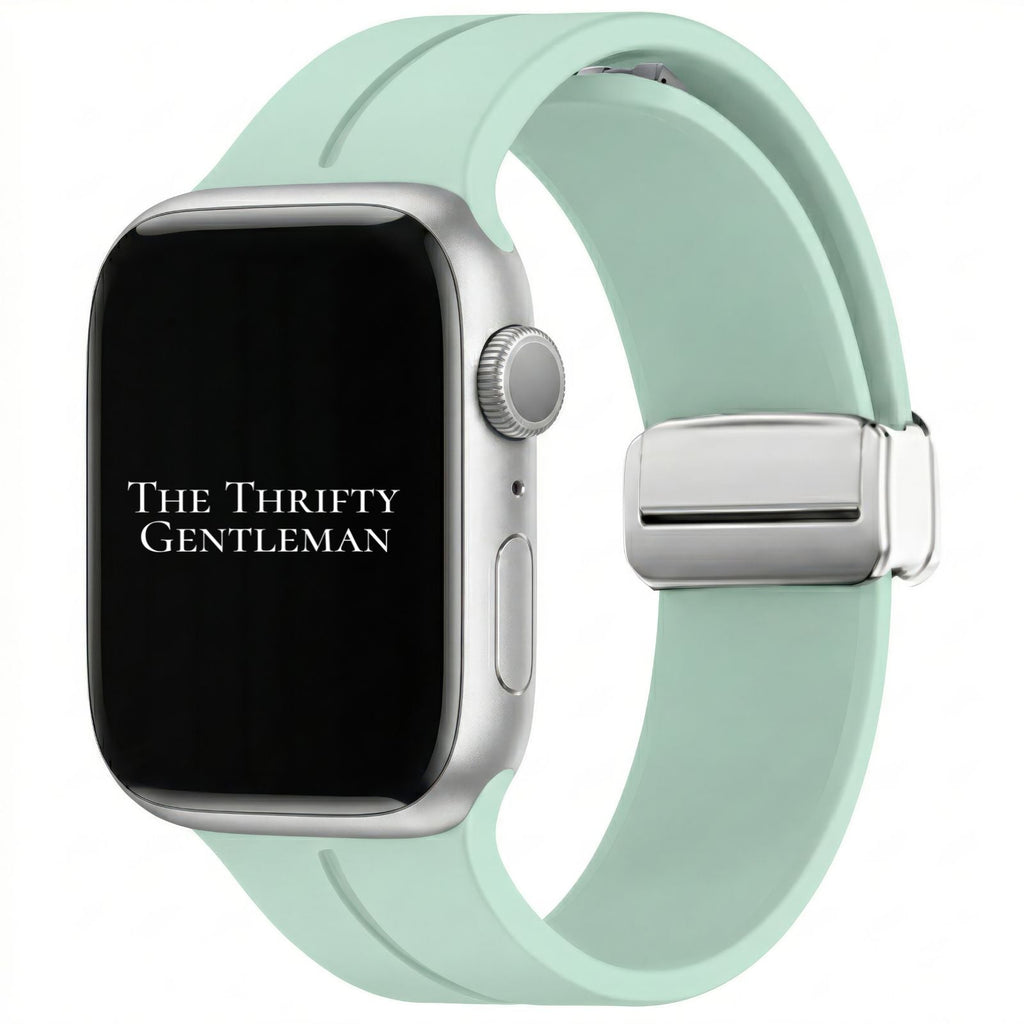 Silicone Strap With Magnetic Clasp For Apple Watch | LIGHT GREEN