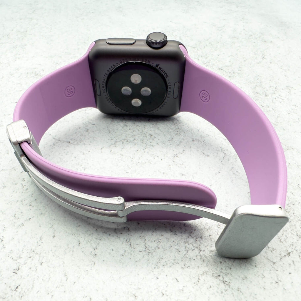 Silicone Strap With Magnetic Clasp For Apple Watch | LIGHT PURPLE