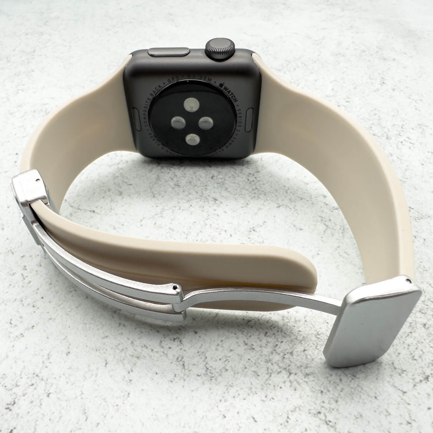 Silicone Strap With Magnetic Clasp For Apple Watch | BEIGE
