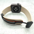 Silicone Strap With Magnetic Clasp For Apple Watch | BEIGE / ORANGE
