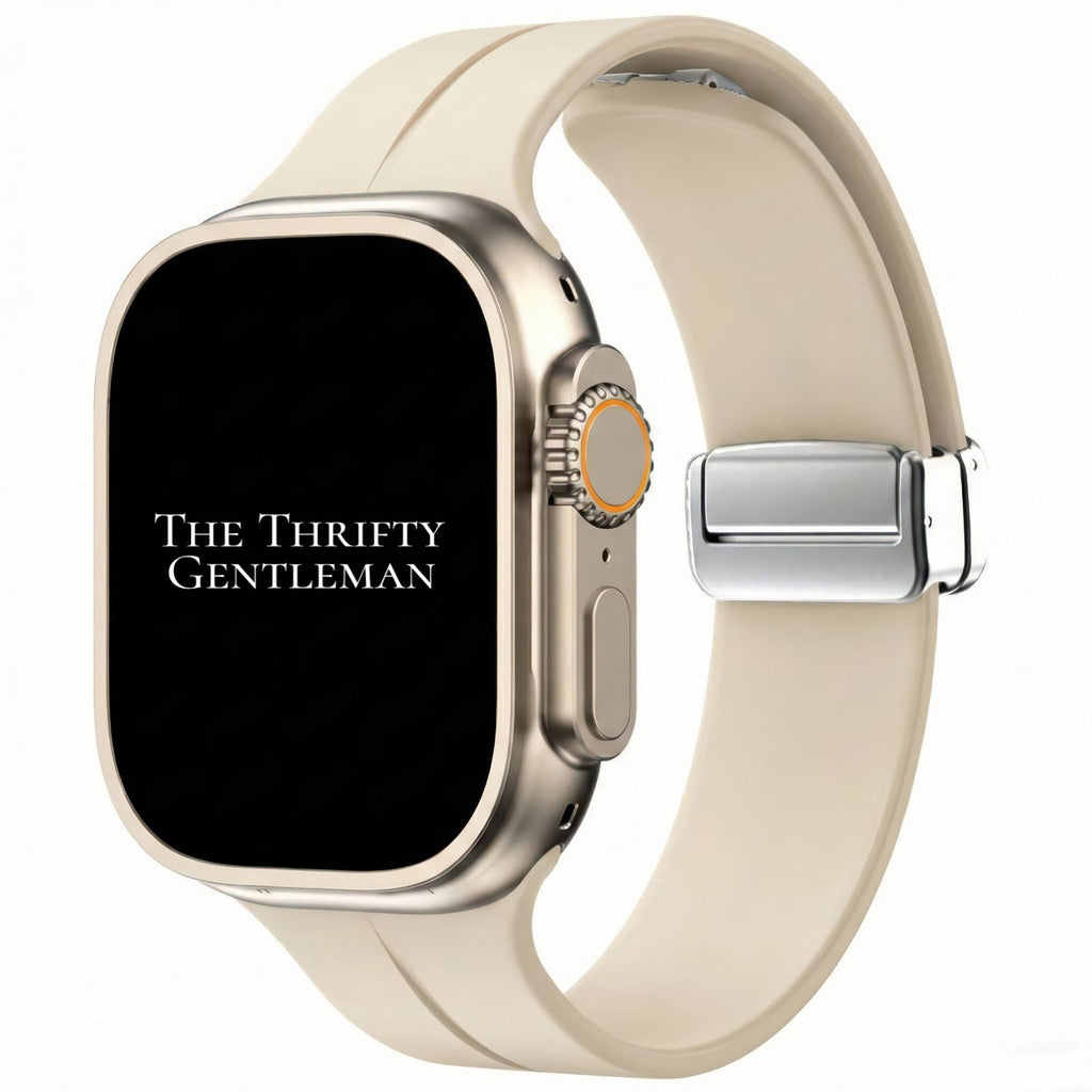 Silicone Strap With Magnetic Clasp For Apple Watch | BEIGE