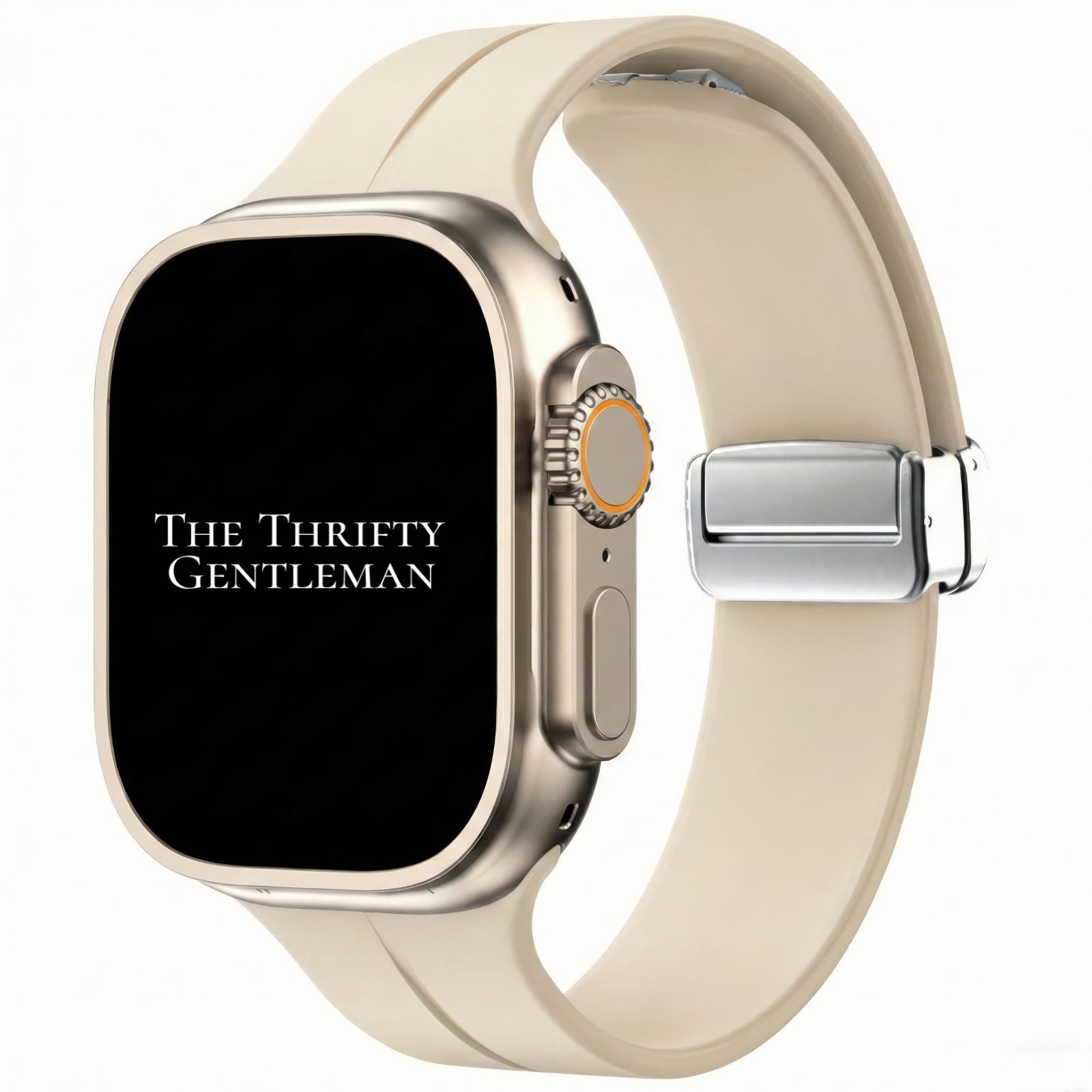 Silicone Strap With Magnetic Clasp For Apple Watch | BEIGE