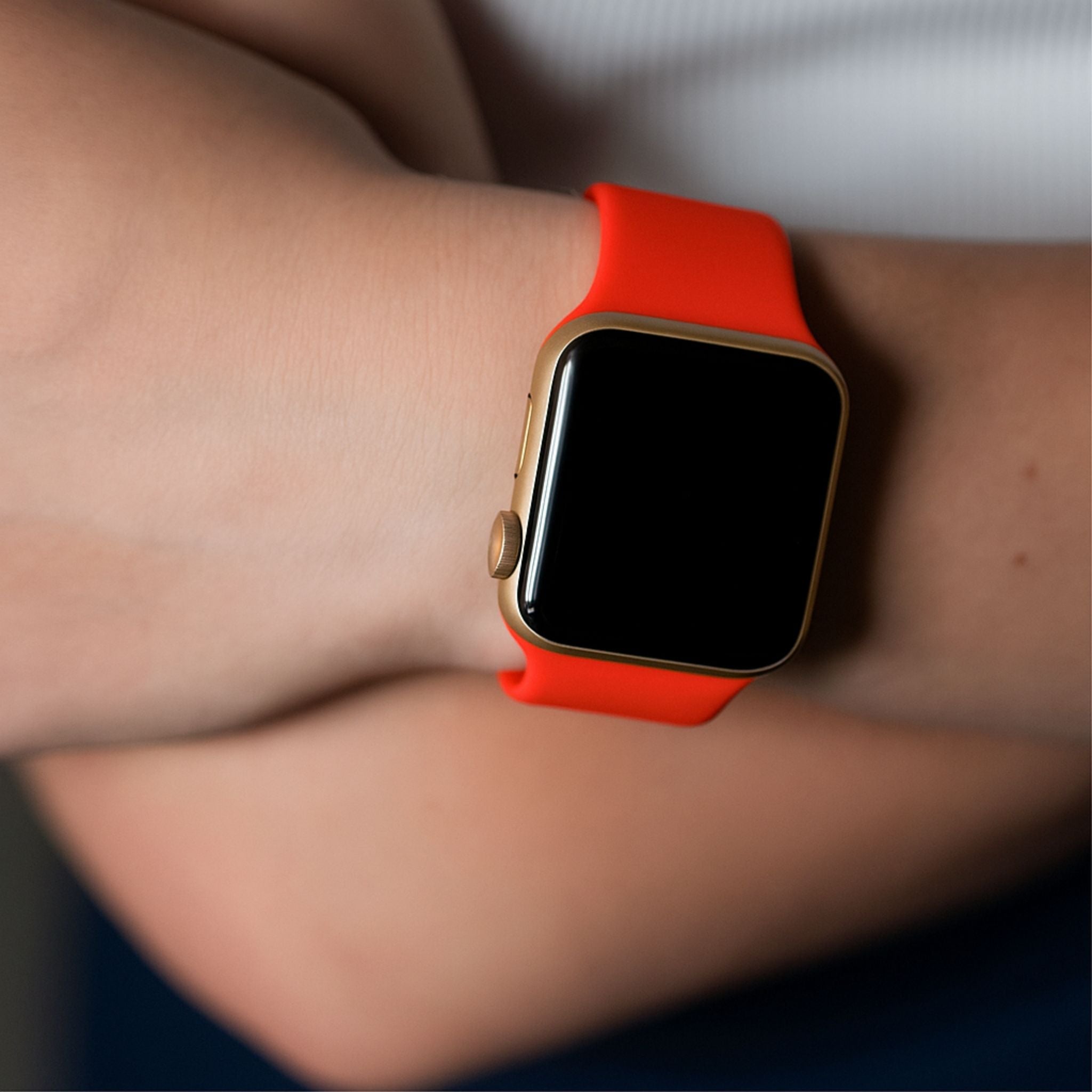 Classic Silicone Strap For Apple Watch | BRIGHT RED Secondary image