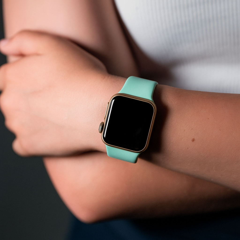 Classic Silicone Strap For Apple Watch | AQUA GREEN